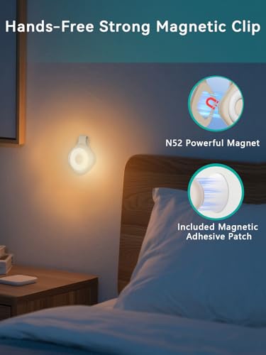 Magnetic Clip Nurse Light - 6 Brightness LED Badge Light, Beige