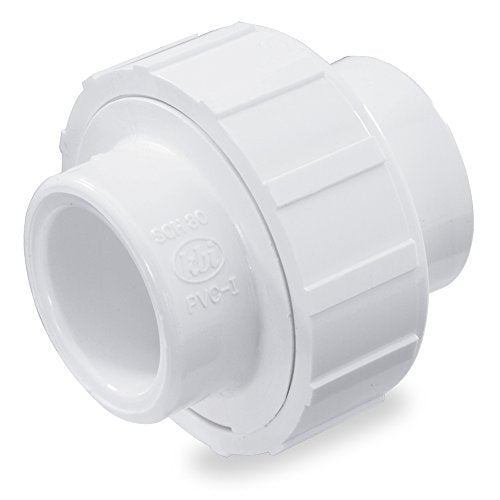 PVC Union Pipe Connector with EPDM O-ring - 1-1/4 Inch, 1 Count