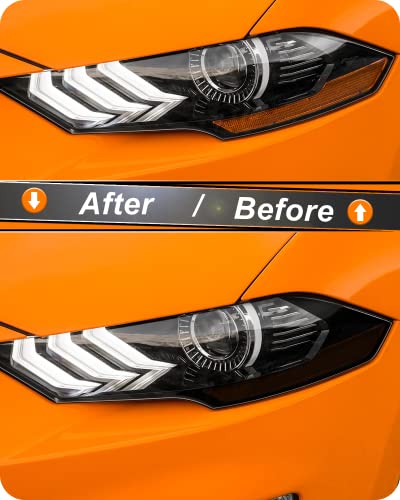 NDRUSH Headlight & Side Marker Vinyl Tint Film for Ford Mustang 2018-2021