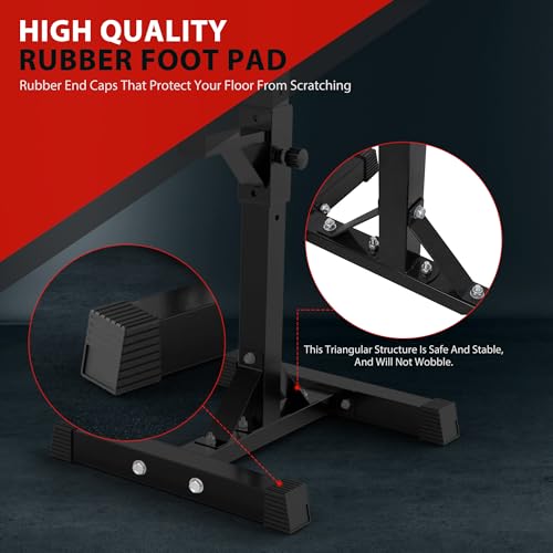 Adjustable Squat Rack - Heavy-Duty 550lbs Capacity for Home Gym