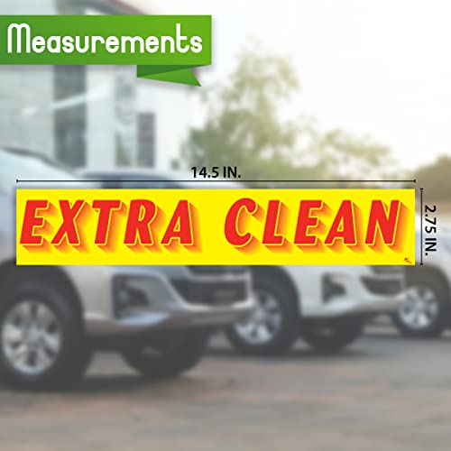 Extra Clean Windshield Advertising Stickers 12 Pack - Versa-Tags Red/Yellow