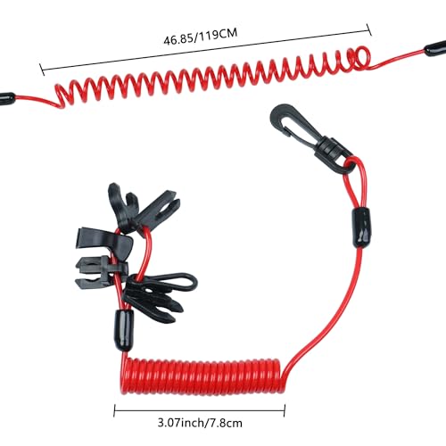 Universal Marine Jet Ski Kill Switch Lanyard - Safety Key
