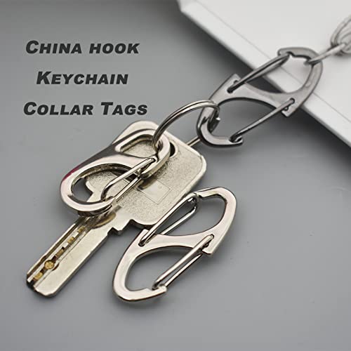 Small Metal Carabiner Clips - 1.6 Inch (41mm) - 10 Pcs Black