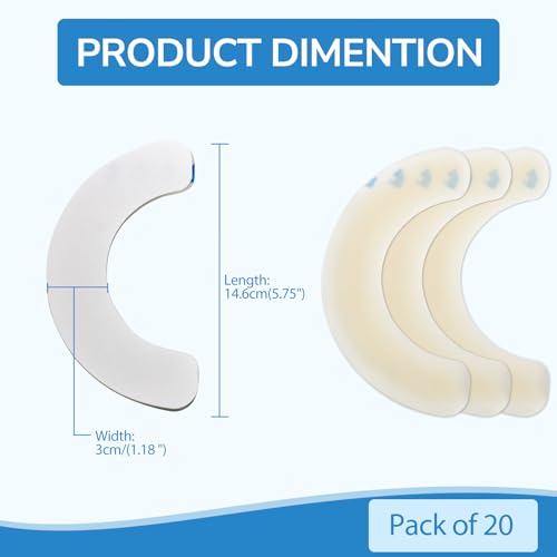 Heagimed 20PCS Ostomy Barrier Strips - Hydrocolloid Adhesive Tape for Skin & Bag Security
