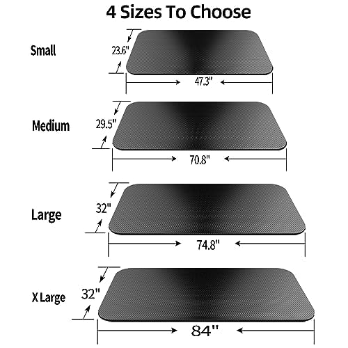 Exercise Equipment Mat - 47.3" x 23.6" Treadmill & Bike Floor Protector