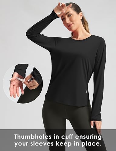 Women's UPF 50+ Long Sleeve Sun Shirt - Lightweight Quick Dry Athletic Top