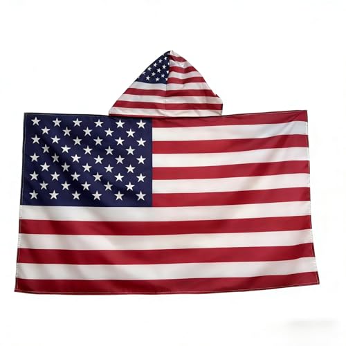 Patriotic Soccer Fan Essentials Kit - American Flag Cape & Waterproof Tattoos - Mixcolor-04