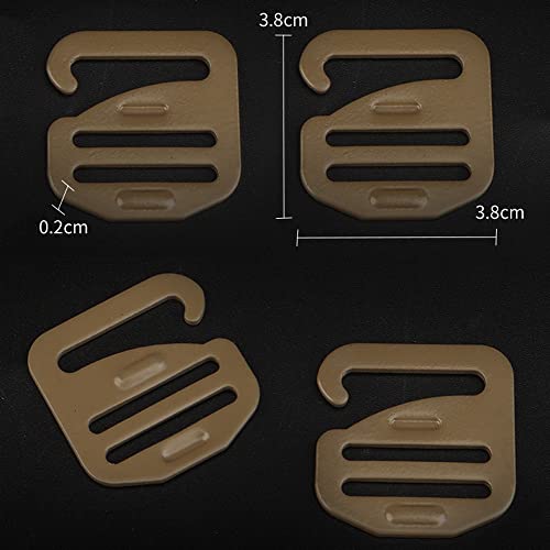 Heavy Duty Metal G-Hook Buckles - 2pcs for 1 Inch Webbing - Brown