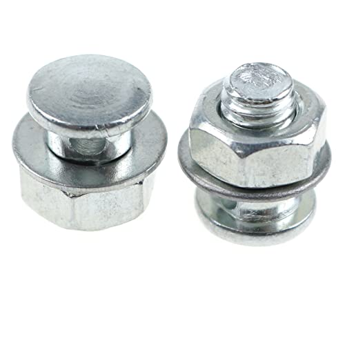 Bicycle Brake Cable Anchor Bolt Set - 4PCS Locking Screws with Nuts & Washers