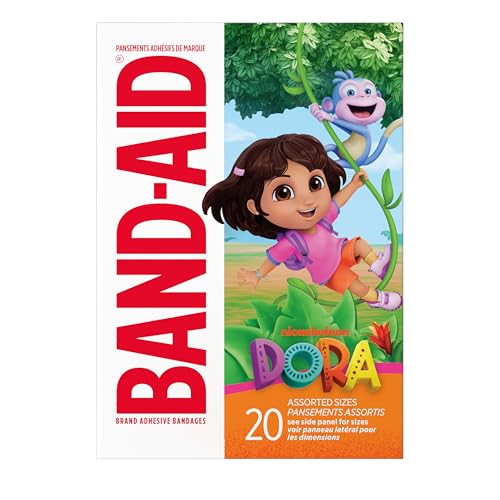 Character Adhesive Bandages for Kids - Dora the Explorer, 20 Count
