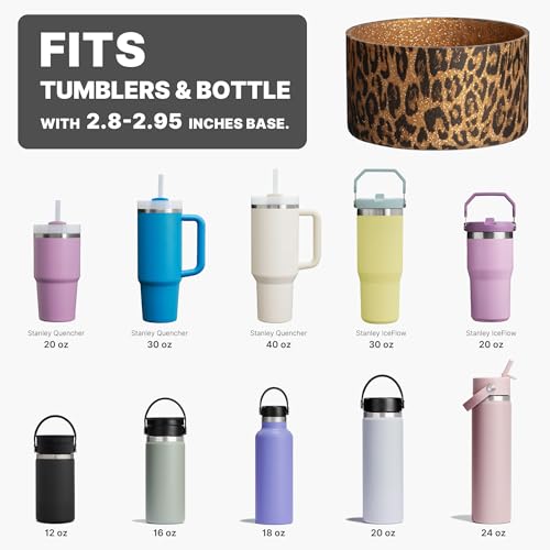Silicone Boot Sleeve for Stanley 40 oz Tumbler - Glitter Gold