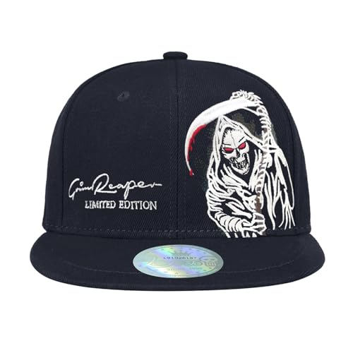 Tilgomedal Grim Reaper Snapback Hat for Men & Women – Fashion Dad Baseball Cap