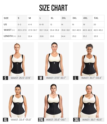 Waist Trainer Sauna Suit Sweat Vest for Women - Black, Medium
