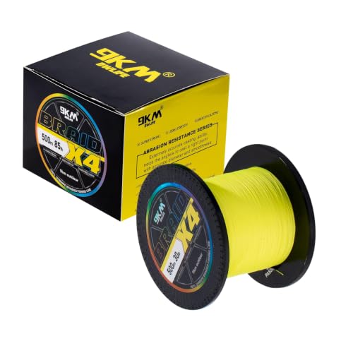 Dyneema Braided Fishing Line 15LB 300M - 4 Strands, Yellow