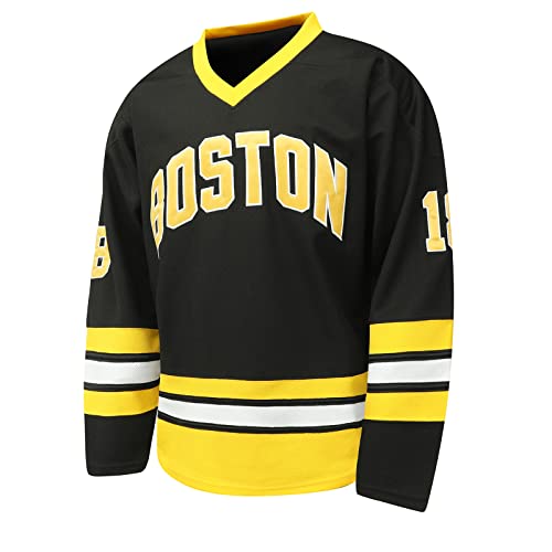 Happy Gilmore #18 Stitched Ice Hockey Jersey - Large/Black