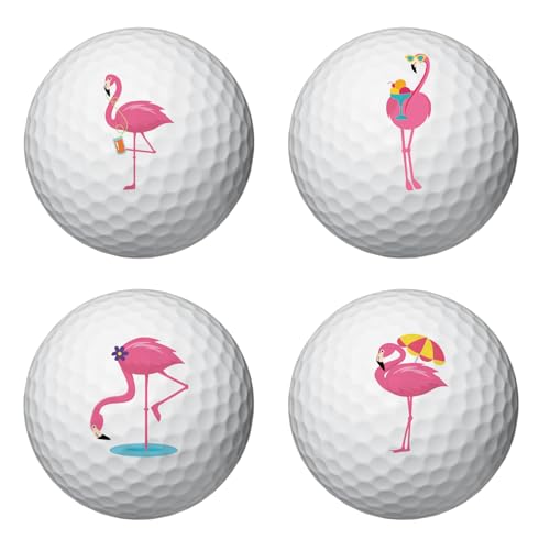 Golf Ball Markers - Creative Pink Flamingo Stickers for Easy Identification