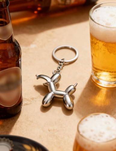 Balloon Dog Bottle Opener Keychain - Fun Gift for Dog Lovers
