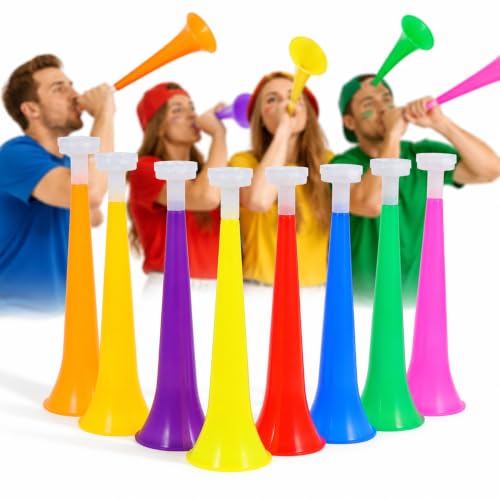 8-Pack 11-Inch Vuvuzela Stadium Horns - Lightweight Noise Makers