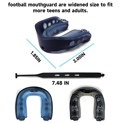 2 Pack Football MouthGuard with Straps and Case,Kid Mouth Guard Youth