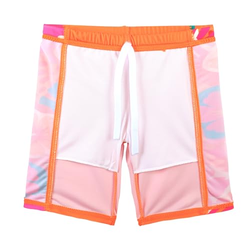Girls Long Sleeve Rash Guard Set with UPF 50+ - 7-8 Years B2 Orange Flower
