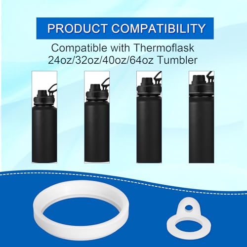 Silicone Water Bottle Gasket Replacement Set - 6 Pack - Style B