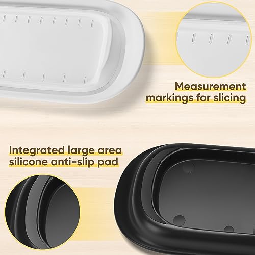 Airtight Butter Dish with Lid - Plastic Butter Keeper Tray - Black-01
