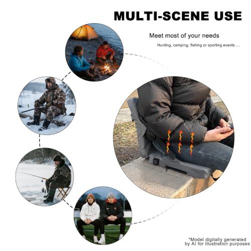 USB Heated Stadium Seat Cushion - Foldable & Portable