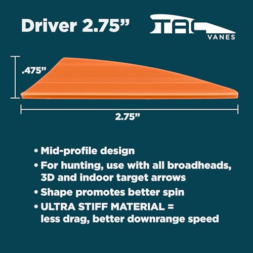 Driver Hybrid Arrow Vanes for Archery Bowhunting & Target Shooting