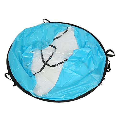 Foldable Kayak Sail with Clear Window & Storage Bag - Blue