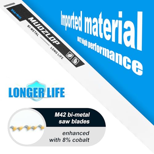 5 Pack 6 inch Reciprocating Saw Blades Set,18 TPI High Carbon Saw Blades, Metal Saw Blades with Organizer Case (5, 18TPI/150mm)