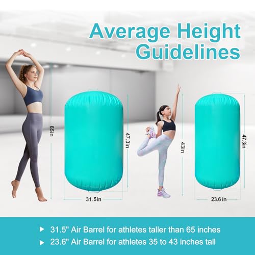 Inflatable Gymnastics Barrel for Back Handspring & Backbend Training - Safety Practice Equipment for Girls