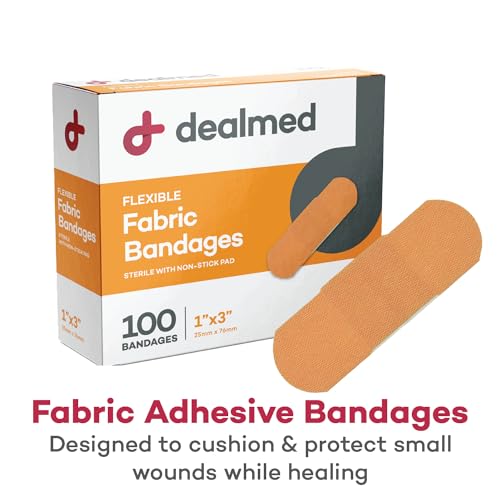 Sterile Flexible Fabric Adhesive Bandages - 1x3 Inch - 100 Count