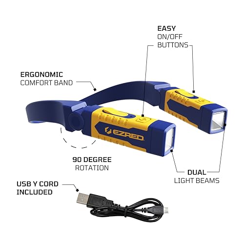 EZRED Anywear Rechargeable Neck Light for Hands-Free Lighting - NP25, Perfect Light for Mechanics, Camping, Hunting, DIY Projects, Reading