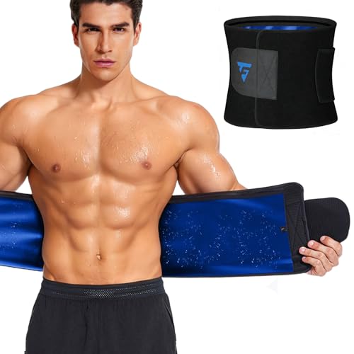 Waist Trimmer Belt for Men & Women - Solid Black, Medium Size