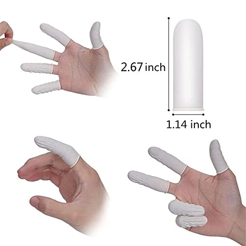 Large Disposable Latex Finger Cots - 330 PCS Finger Gloves