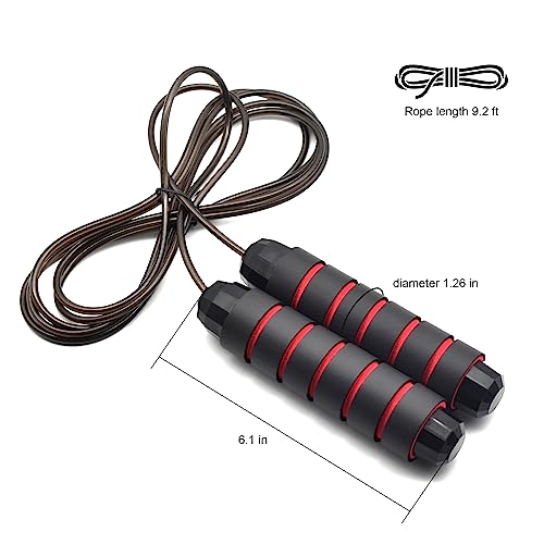Adjustable Jump Rope for Fitness - Tangle-Free Skipping Rope with Foam Handles