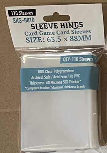 Sleeve Kings Gloomhaven: Jaws of the Lion Card Sleeves Bundle – 6 Packs, 660 Count, 45x68 & 63.5x88mm, Clear, Acid-Free