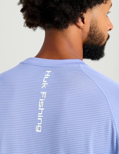 HUK Men's Icon Long-Sleeve Performance Fishing Shirt - Medium Lightning Sky