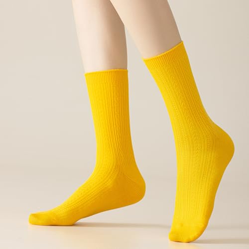 Women's Casual Bamboo Viscose Socks - 1 Pair Yellow