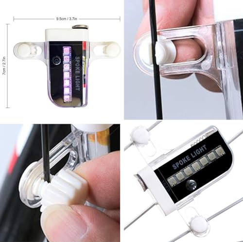 LED Bicycle Wheel Lights - Waterproof Spoke Tire Lights with 30 Patterns