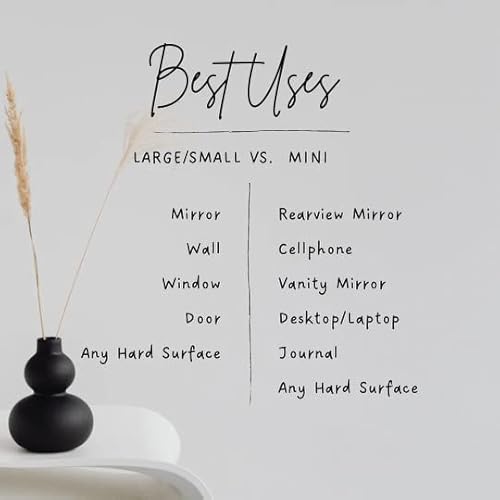 The I am Me Movement- Inspirational Stickers, Mirror Decals, Bathroom D?cor , Peel & Stick Wall Decal, Mirror Decor, Vinyl Decal, Mirror Stickers (I am Beautiful (Sm w/ Mini)) Black