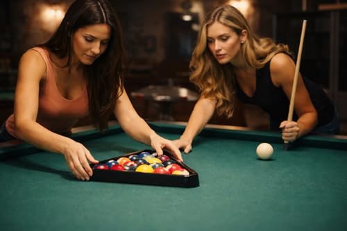 Black Plastic Billiard Pool Ball Triangle Rack for 2-1/4 Inch Balls - 8-Ball