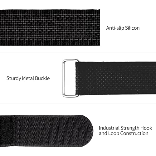 Bike Wheel Stabilizer Straps - 26'' Adjustable Straps (4-Pack) - Black