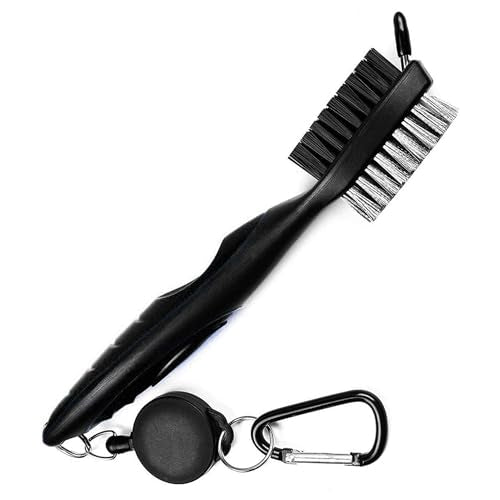Golf Club Cleaning Brush with Retractable Clip - Ergonomic Design