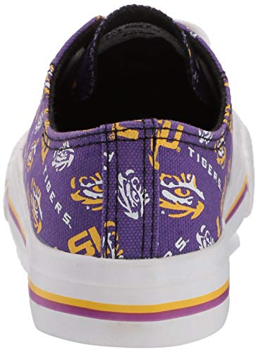 College Team Logo Low Top Canvas Sneakers - LSU Tigers