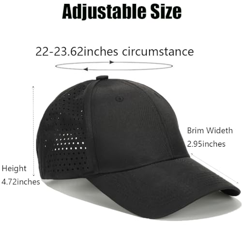 Breathable Quick Dry Baseball Cap - Laser Perforated Mesh