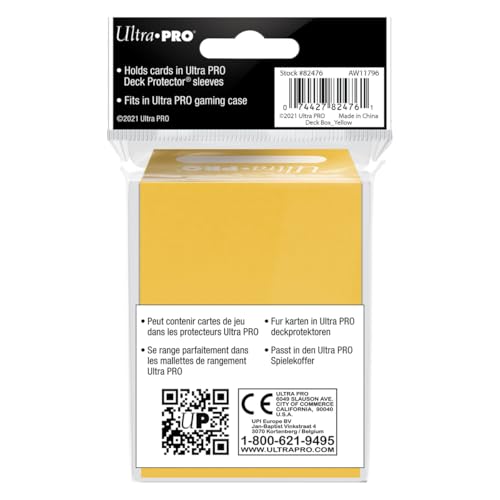 Standard Deck Box for 80 Cards - Yellow Color