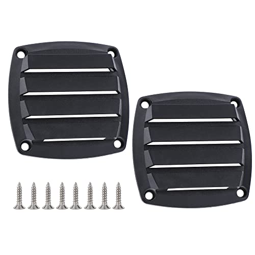 Louvered Flush Plastic Thru Vent for Marine Use - 2 Pcs