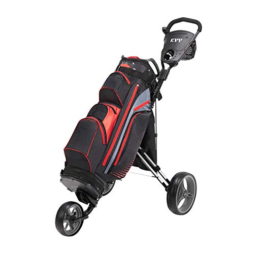 Lightweight 3-Wheel Golf Cart with Scorecard Holder & Storage Bag