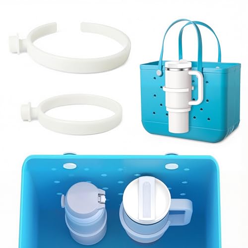 Beach Bag Cup Holder for 30oz-40oz Tumblers - White